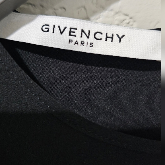 GIVENCHY silk black bell sleeve blouse - Picture 6 of 9